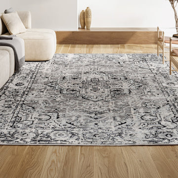 Denia Ornate Geometric Medallion Area Rug